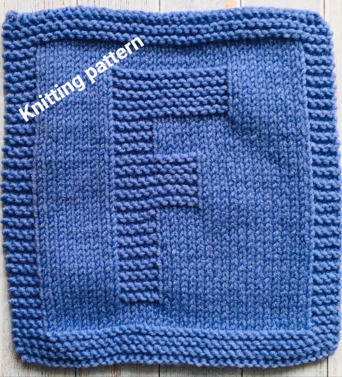 Knitting pattern letters of the alphabet Knit dishcloth Etsy