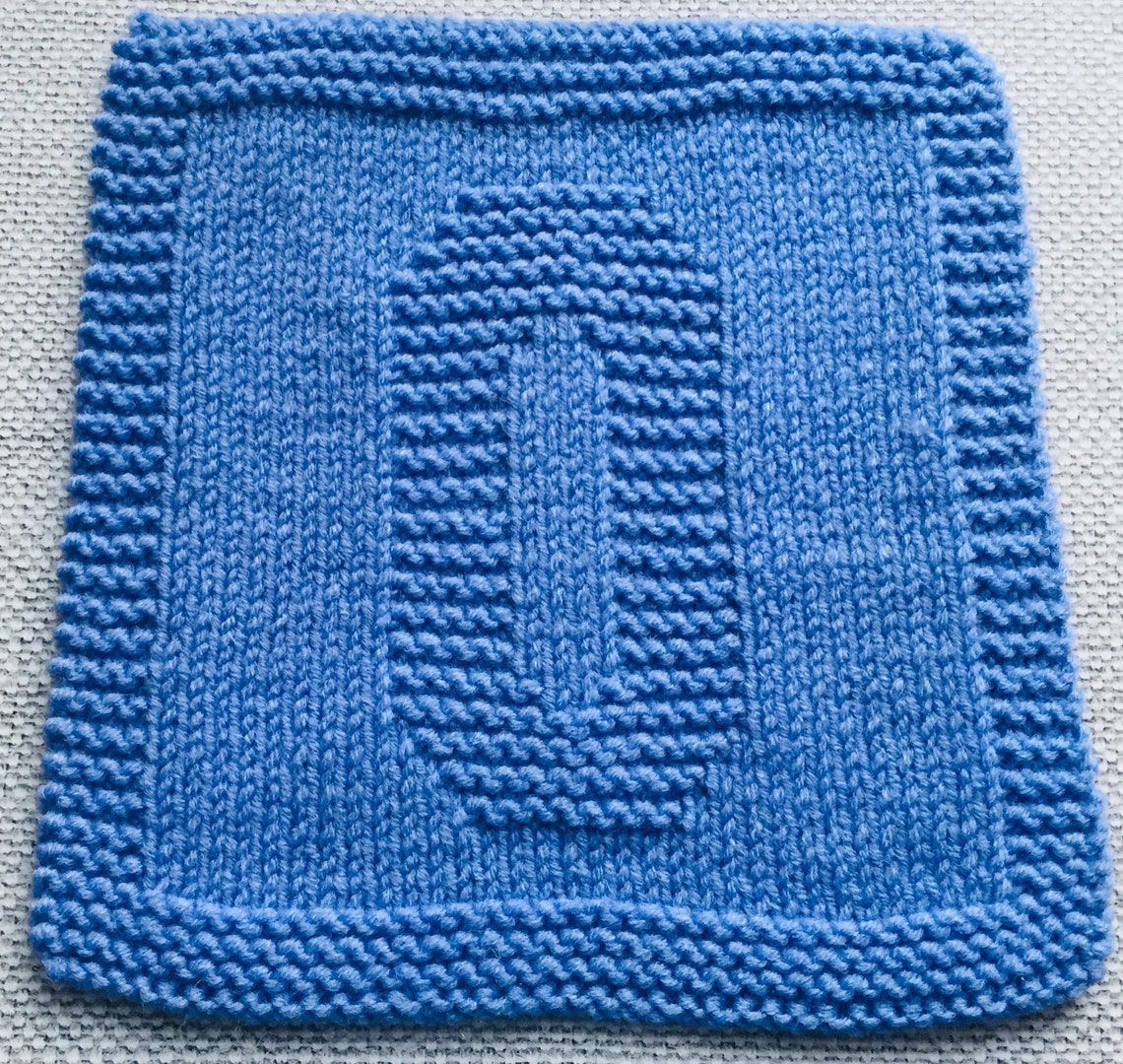 Knitting pattern letters of the alphabet Knit dishcloth Etsy