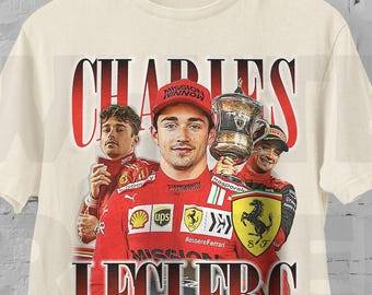 Camiseta de fan de Charles Leclerc: Camiseta de carreras de automovilismo