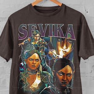Sevika Arcane Vintage T-Shirt, Retro LOL Shirt, Sevika Arcane Apparel LOL