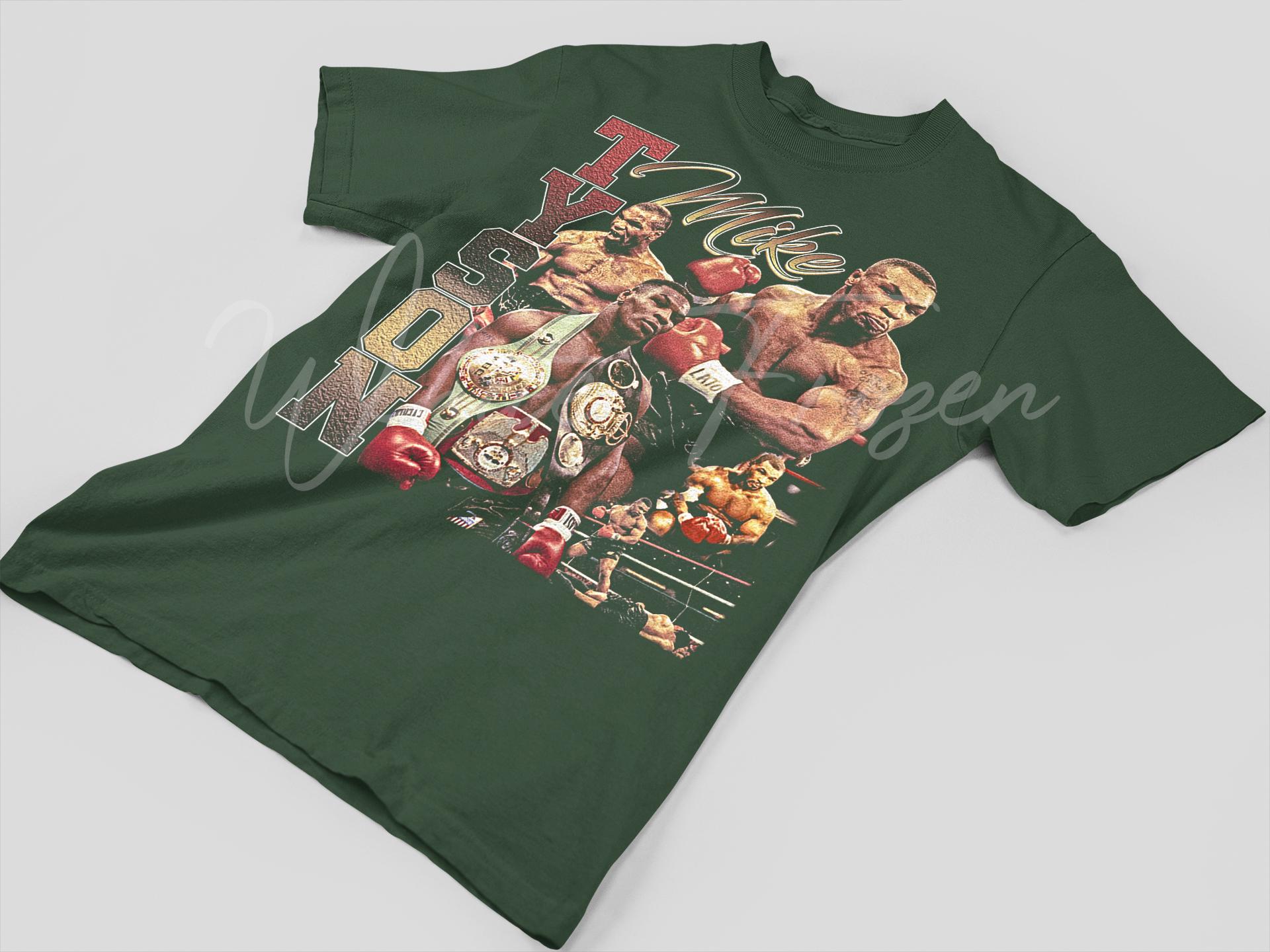 ヴィンテージスタイルのマイク・タイソンTシャツ：海賊版ボクシング