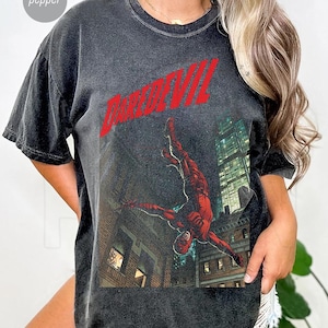 Daredevil T-Shirt, Matt Murdock Fan Gifts,  Family Matching Shirt, Retro Comics T shirt, Daredevil comfort colors Born Again tee