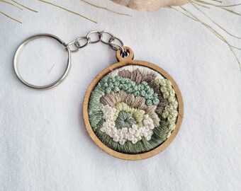Embroidered Keychains | Hand Embroidered abstract keychains