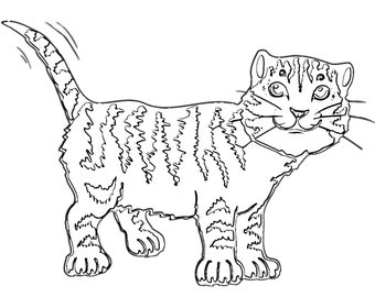 Childrens Cat Colouring Book (PDF Download)