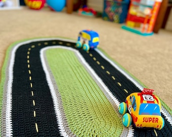 RaceTrack Play Mat Rug, crochet