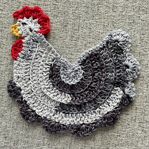 Country Chicken Potholder/Trivet Crochet image 2