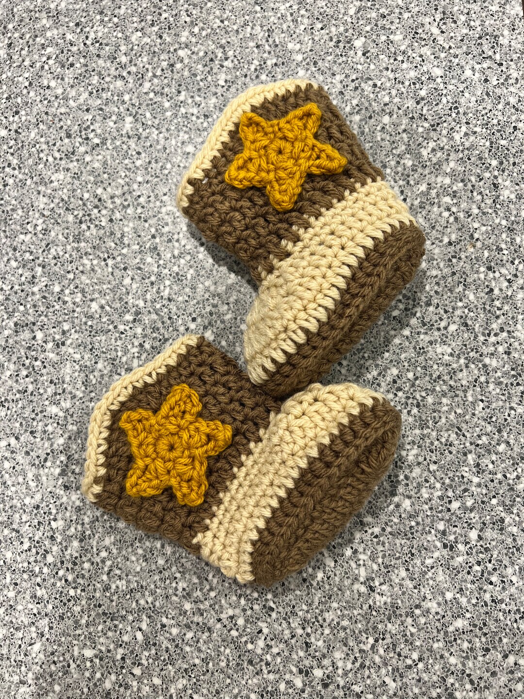 Crochet Baby Cowboy Boots Pattern Etsy