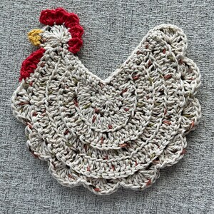 Country Chicken Potholder/Trivet Crochet image 3