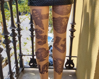 Stockings with Skull designs tattoos for Bold, Skull pantyhose with style and boldness. Etsy Fashion Find. Heavy Fashion