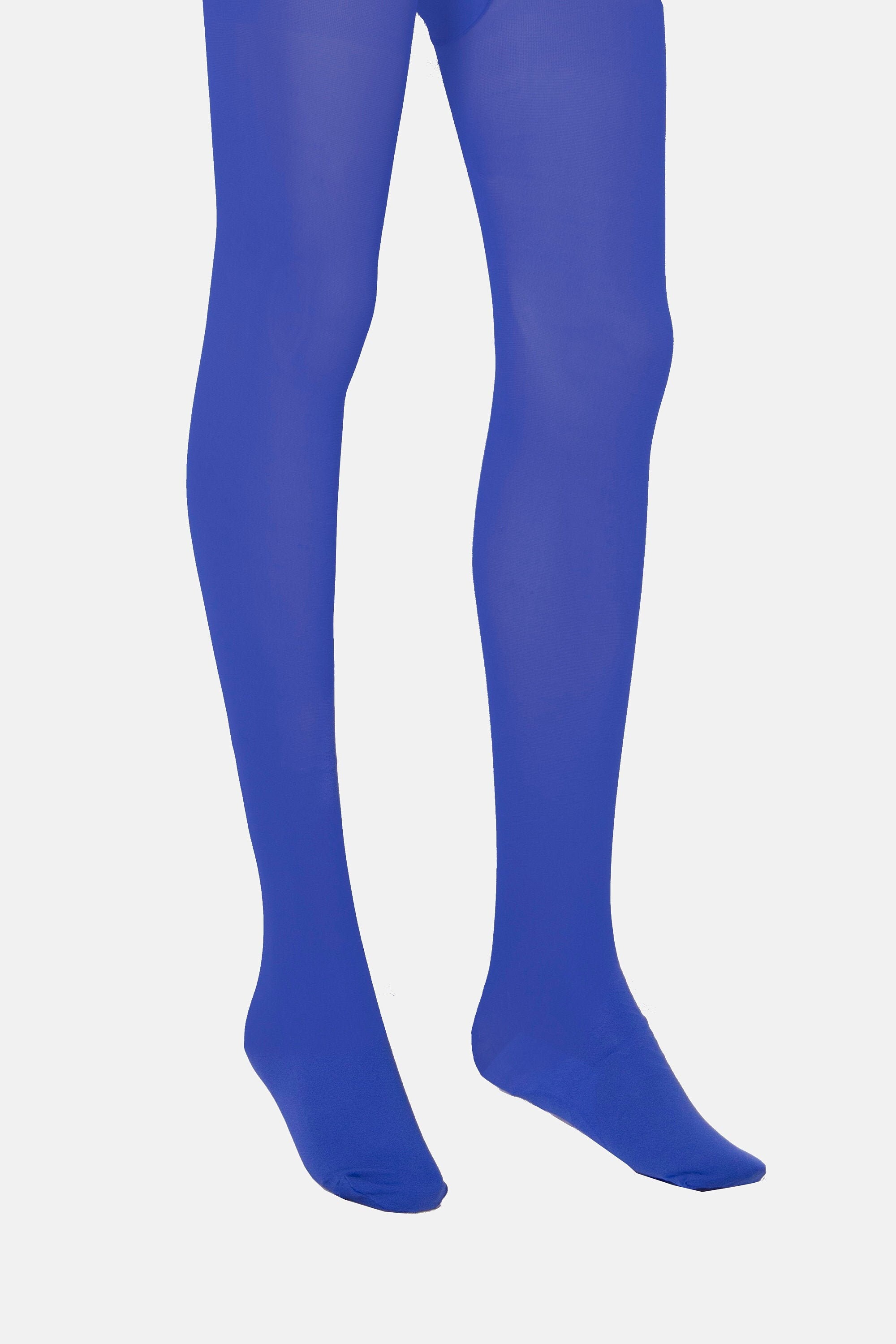 Cobalt Blue Pantyhose, Blue Tights, Cyan Blue Nylon Stockings, Womens Blue  Capri Retro 60s Pantyhose, Stewardess Nylon Stockings 