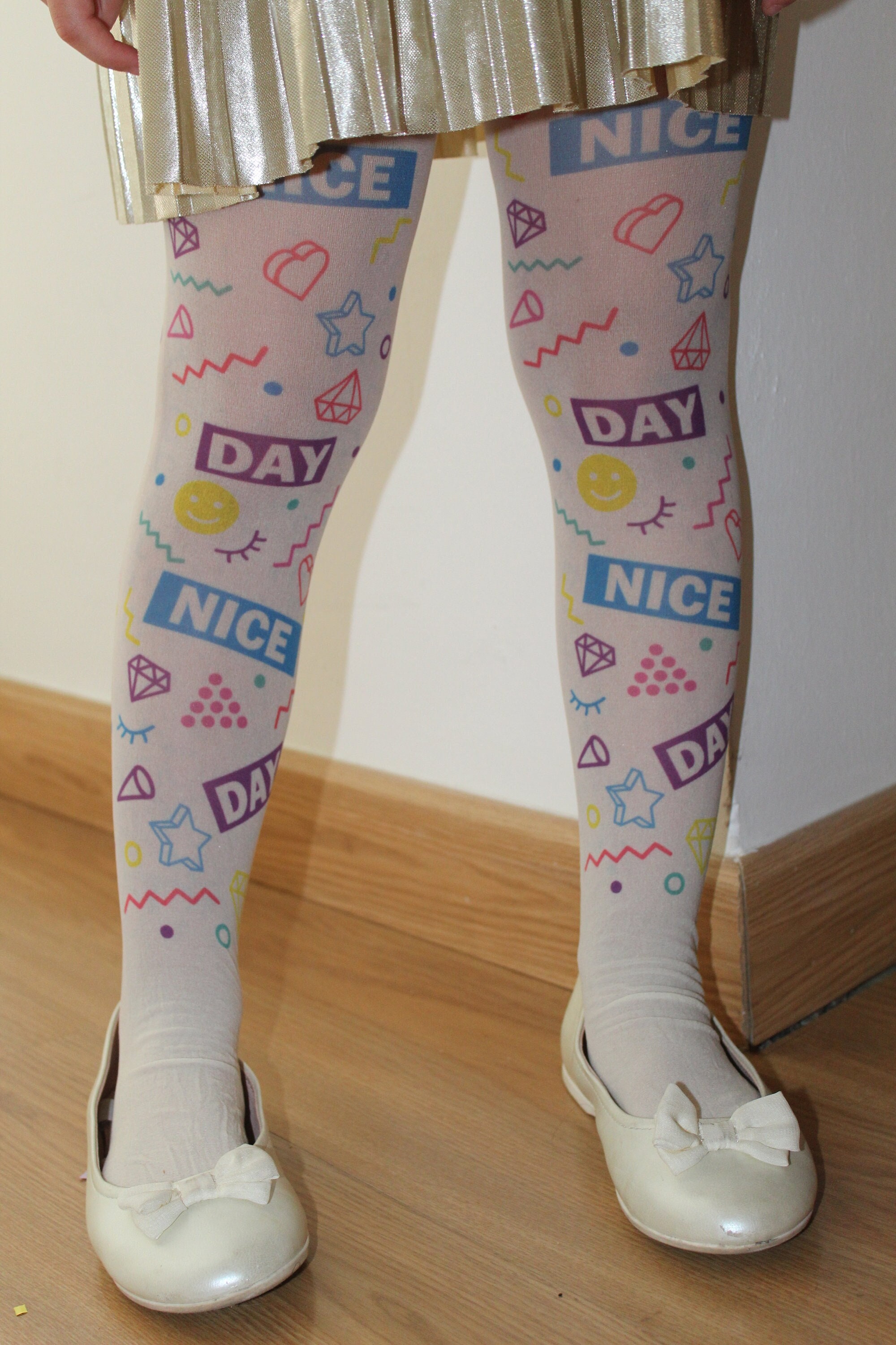 Pantimedias para niñas de 6 a 12 años, Medias nylons estampadas para