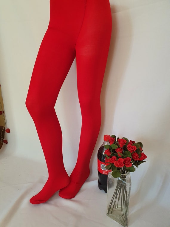 Pantimedias rojas de mujer, Medias en Rojo Pasión, Espectaculares Nylon de  color rojo intenso, medias rojo vivo, Medias rojas sexys XXL -  México