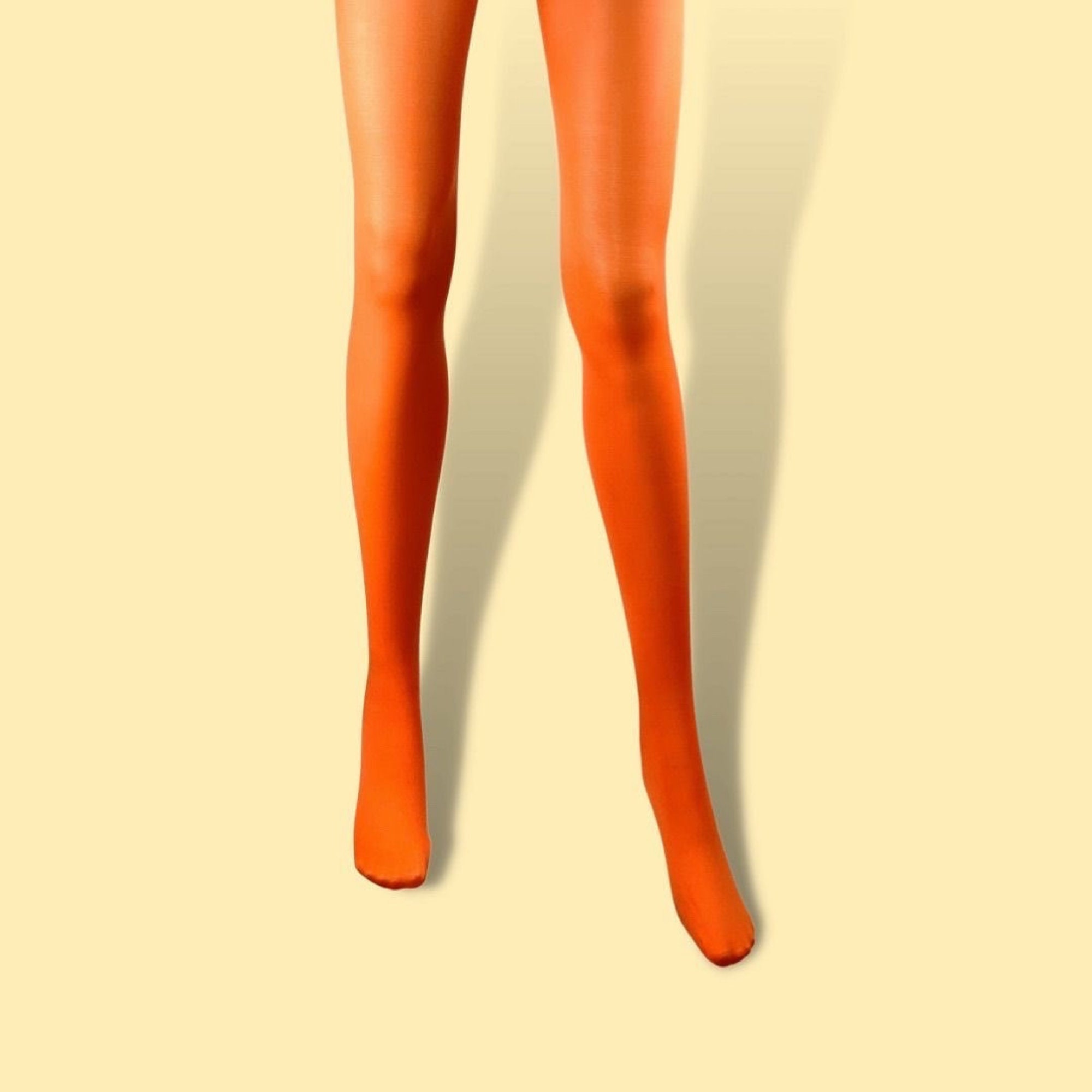 Orange Stockings, Orange Women's Pantyhose, 50 Den Nylon. Orange Fashion  Tights, Orange Nylons. 