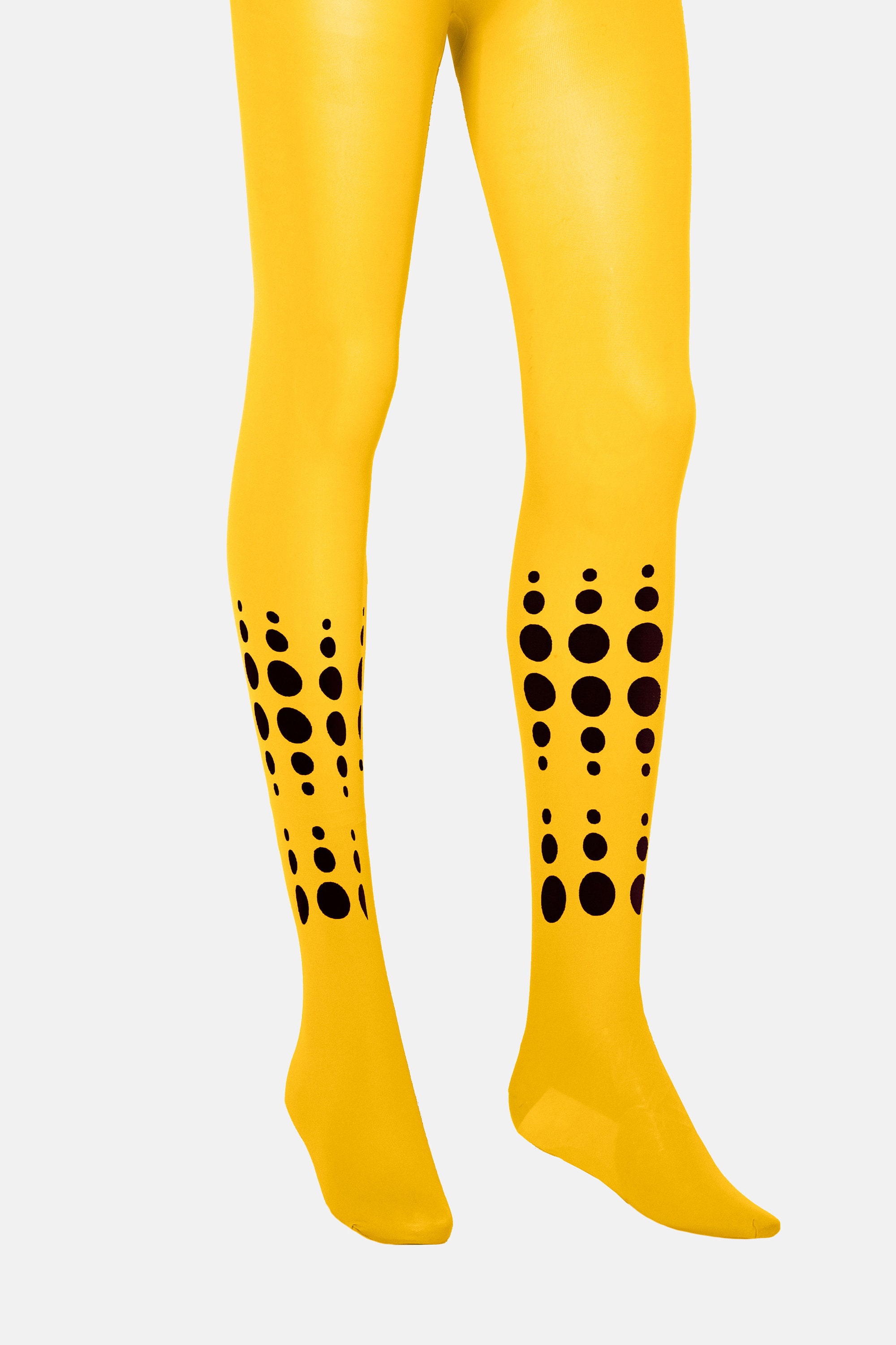 Yellow women's tights patterned with dots Gift for her Etsy