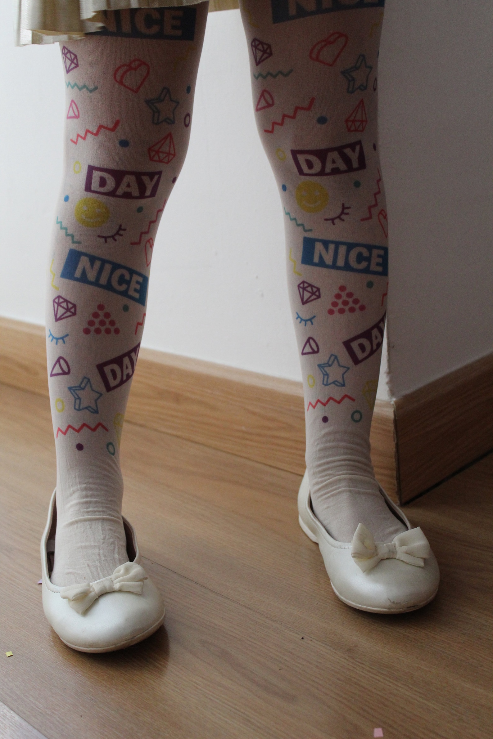 Pantimedias para niñas de 6 a 12 años, Medias nylons estampadas para