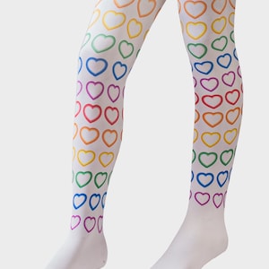 Girls&#39;s patterned tights, Kids pantyhose with fun colors, fashion tights for girls 6 to 12 years old. Childrens leggins, Girls Funky tights
