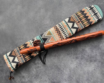 Sac de flûte Native American fait main – Housse rembourrée pour flûtes mid-range | modèle s6