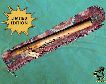 Special Edition Native American Flötentasche – Handgefertigte Gepolsterte Tasche mit Fransen | Modell S34