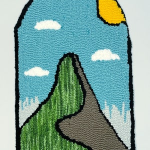 Mountain Rug | Handmade Tufted Rug | Wall Hanging