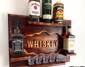 Whiskey Rack Etsy