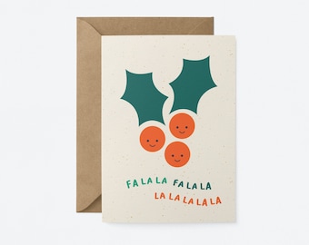 Fa la la - Christmas greeting card