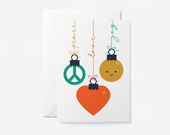 Peace, Love and Joy - Christmas card