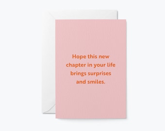 New chapter - Unique Congratulations Card