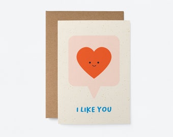 I like you - Cute Love Card