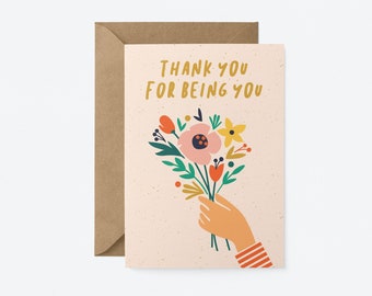 Thank you for being you - Love & Friendship card