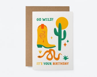 Go wild! It's your birthday - Greeting card