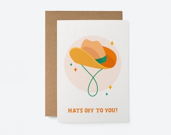 Hats of to you - Congratulations &  Graduation card