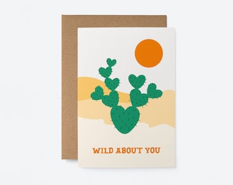 Wild about you - Love & anniversary card