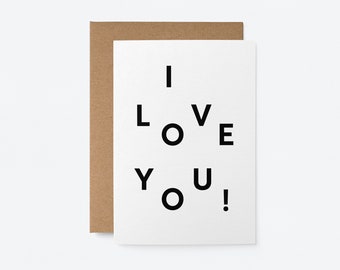 I love you - Love & anniversary card