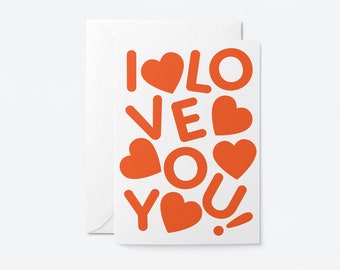 I love you - Love & anniversary card