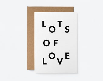 Lots of love - Greeting card