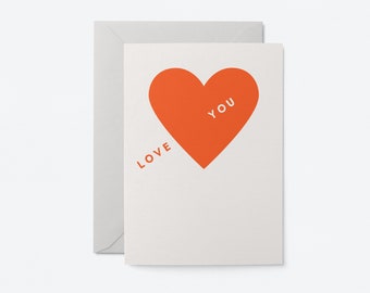 Love you - Love & anniversary card