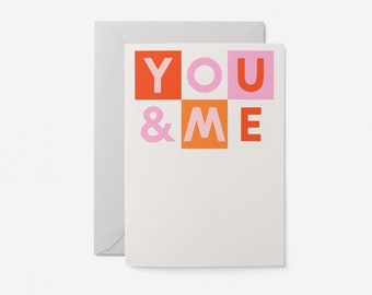 You + Me - Love & anniversary card