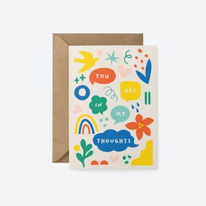 You are in my thoughts - Friendship + Sympathy card