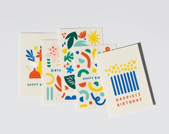 Birthday card bundle - Pack of 5 - Greeting cards