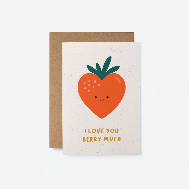 I love you berry much Love Greeting card image 1