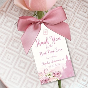 Tangled Favor Tag, Tangled Wedding Tag, Tangled Party Tag, Tangled Thank You Tag, Quinceanera Thank You Tag, Rapunzel Gift Tag, 011