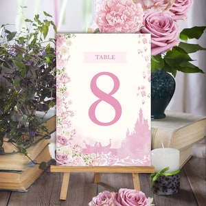 Tangled Table Number,  Tangled Wedding Table Number, Rapunzel Table Number, Tangled Quinceanera, Tangled Party Decor, Tangled Printable, 011
