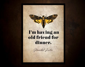Silence of the Lambs Moth Print, Dark Humor Gothic Art (Digital Download)