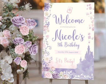 Tangled Welcome Sign, Tangled Wedding Welcome Sign, Tangled Quinceanera, Tangled Party Sign, Tangled Birthday Sign, Tangled Party Decor, 003