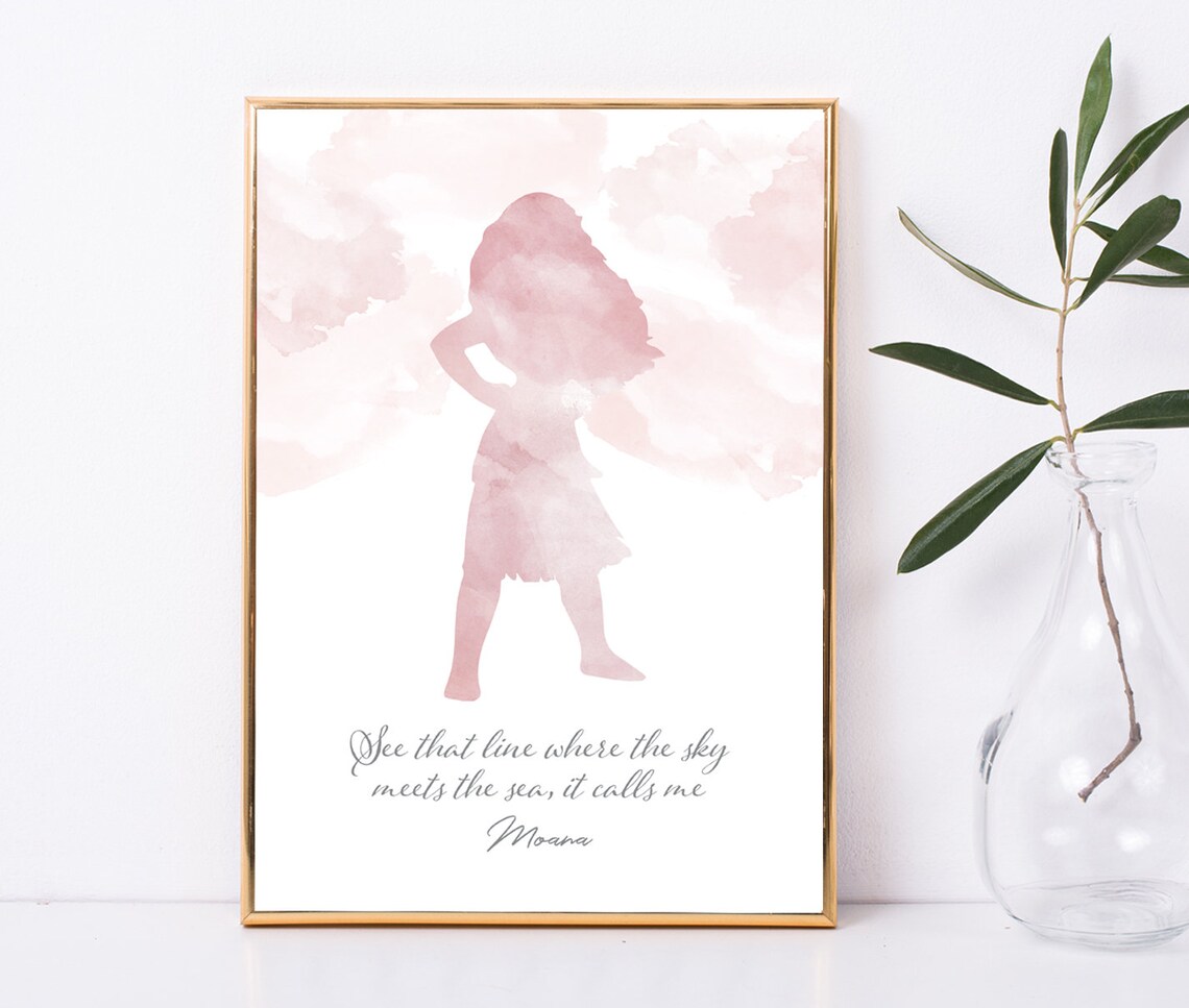 Moana Wall Print Instant Download Girls Bedroom Wall Art - Etsy