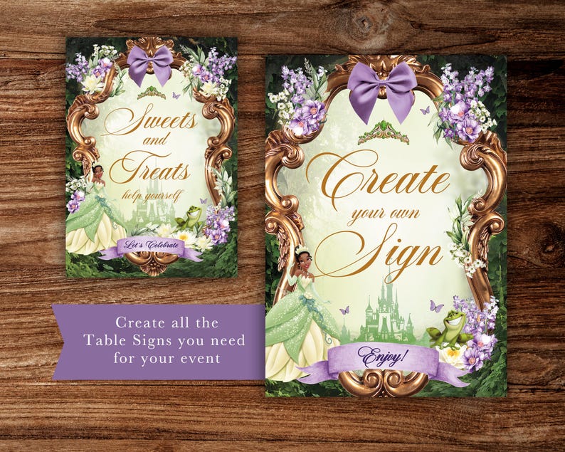 Princess Room Loading Sign Princess and the Frog Signs, Birthday Table Signs, Lilac Quinceanera ...