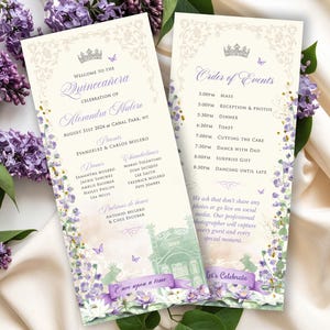 Programme Princesse et grenouille, Quinceanera Princesse et la grenouille, Programme lilas, Programme Quinceanera, Agenda Princesse et grenouille, Princesse, 031