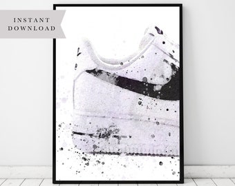 Fashion Wall Art, Teenagers Bedoom Poster, Instant Download, Trainer Print, Gift for Men, Teen Birthday Gift, Digital Art, Print your own