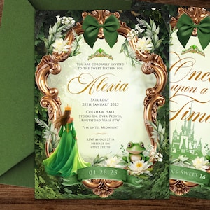 Princess and the Frog Invitation, Princess and Frog Party Invitation, Princess and Frog Printable, Princess and the Frog Downloads, 025