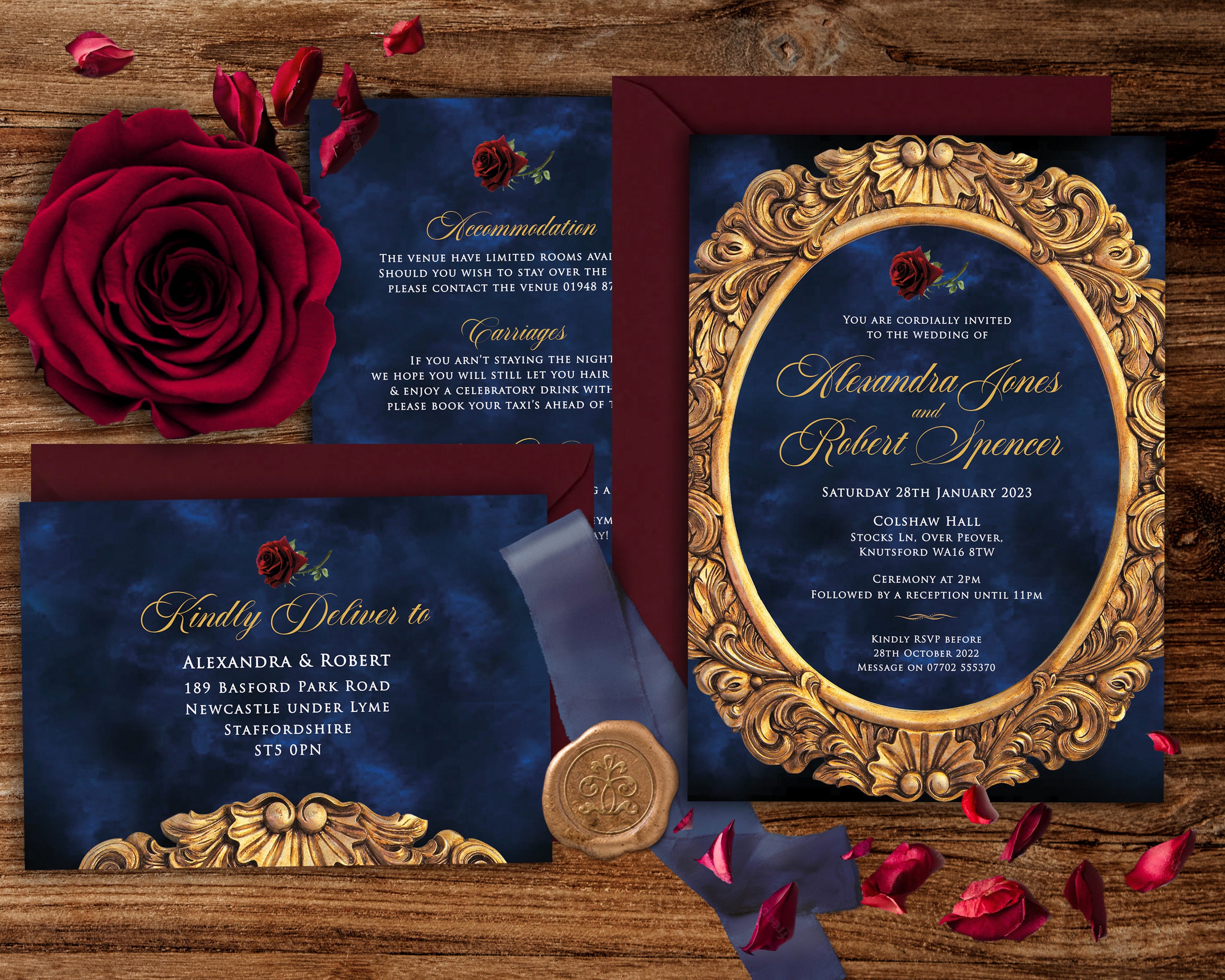 Beauty And The Beast Wedding Invitations www.etsy.com